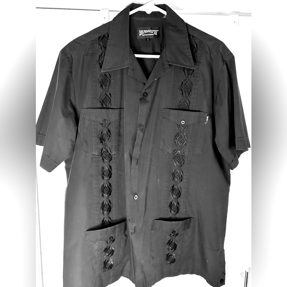 Black Guayabera, in good shape from late 90s